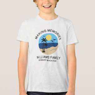 Personalized Family Vacation Men's Basic T-Shirt Tri-Blend Shirt
