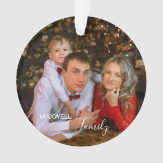 Personalized FamilyPhoto ChristmasAcrylic Ornament