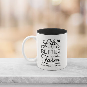 Personalized Farm Sweet Farm Two-Tone Coffee Mug