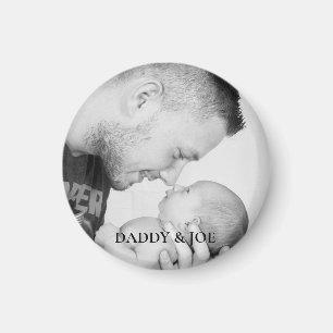 Personalized Father and Son Photo Magnet