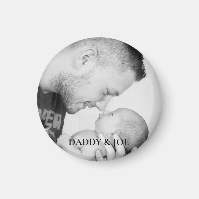 Personalized Father and Son Photo Magnet (Front)