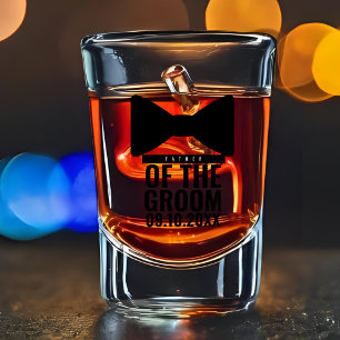 Personalized Father of the Groom Wedding Day Gift Shot Glass
