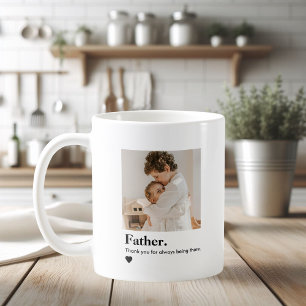 Personalized Father Photo   Custom Gift for Dad Coffee Mug