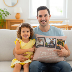 Personalized Father's Day Photo Cushion
