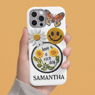 Personalized Faux Patches Trendy Layered Gift  iPhone 16 Case