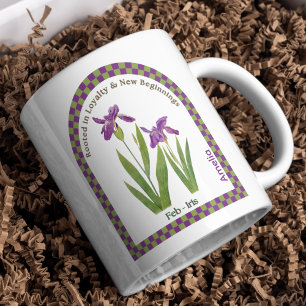 Personalized February Birth Month Flower Coffee Mug