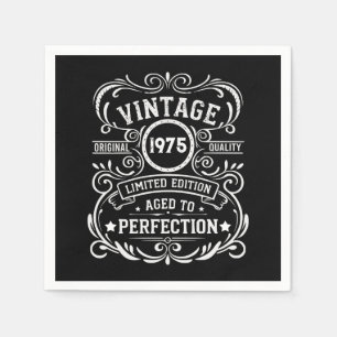 Personalized fifty vintage 50th birthday party napkin