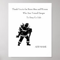 Personalized Firefighter Rescue Poster