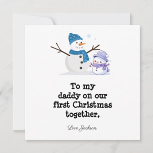 Personalized First Christmas Card for New Dad