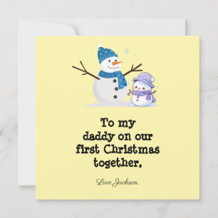 Personalized First Christmas Card for New Dad