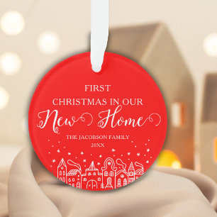 Personalized First Christmas in Our New Home  Ornament