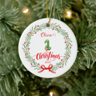 Personalized First Christmas Ornament with Photo