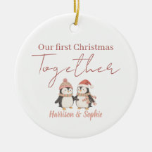 Personalized first Christmas together newlyweds 