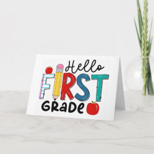Personalized First Day of School Grade Card