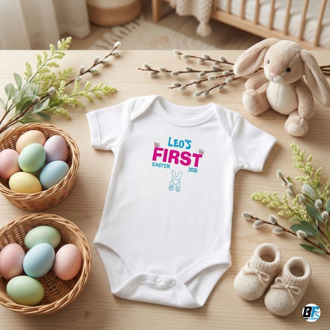 Personalized First Easter 2026 Cute Bunny Bum Baby Bodysuit (Creator Uploaded)