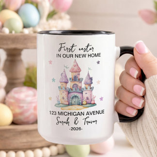Personalized First Easter in Our New Home Couple Mug