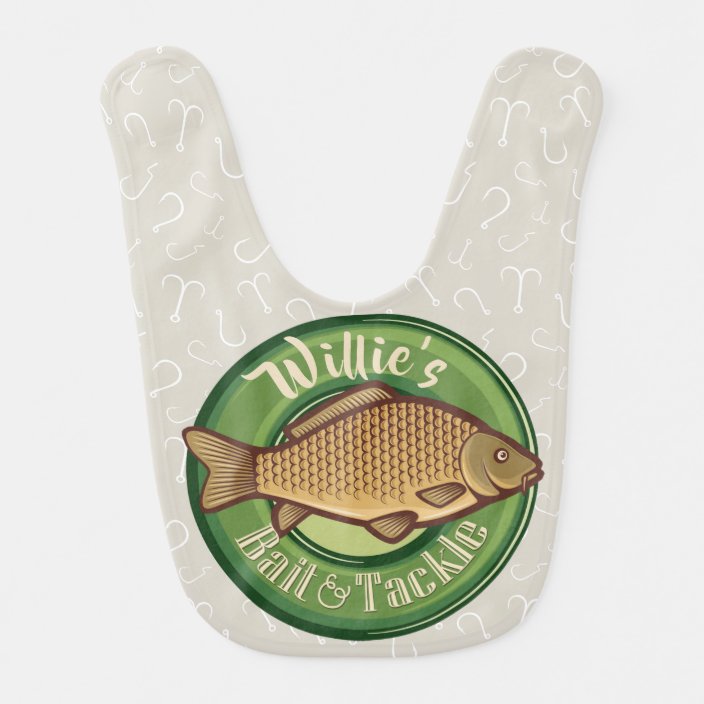 Personalized Fish and Tackle Shop Fishing Angler Bib Zazzle.co.uk