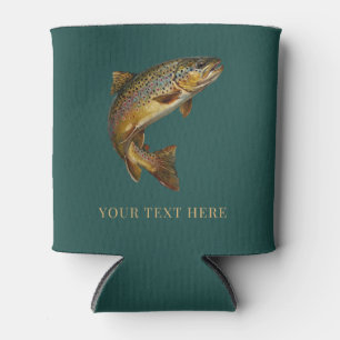 Personalized Fishing Lover  – Trout Fishing Design Can Cooler
