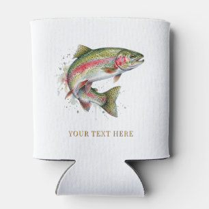 Personalized Fishing Lover  – Trout Fishing Design Can Cooler