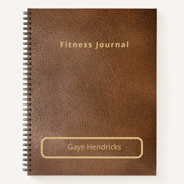 Personalized Fitness Journal Spiral Notebook (Front)