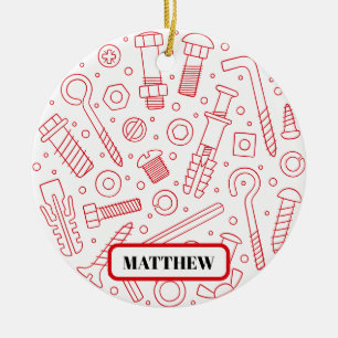Personalized Fix It Funny Handyman If Custom Name Ceramic Tree Decoration