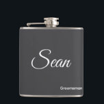 Personalized Flask<br><div class="desc">Personalized flask with name and title is a great gift for your wedding or for your bachelor party.</div>