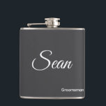 Personalized Flask<br><div class="desc">Personalized flask with name and title is a great gift for your wedding or for your bachelor party.</div>