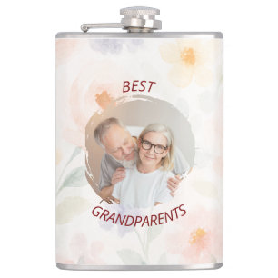 Personalized Flask    Best Grandparents