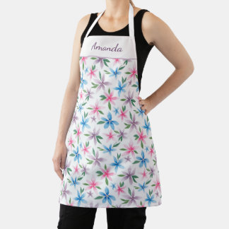 Personalized Floral custom All-Over Print Apron