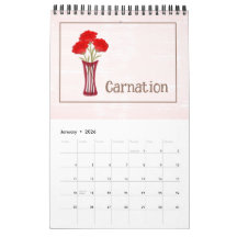 Personalized Floral Illustrations Calendar