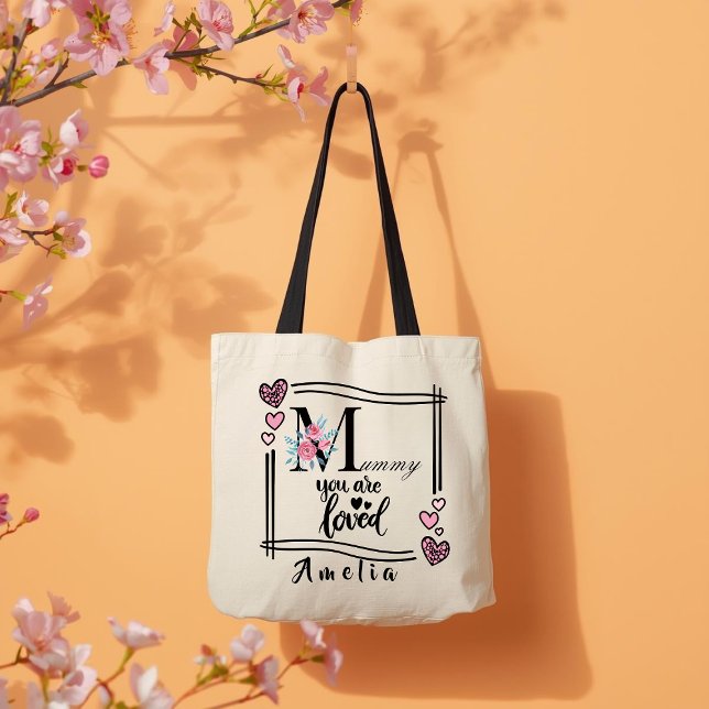 Personalized Floral Mommy Tote Bag (Creator Uploaded)