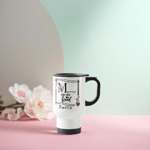 Personalized Floral Mommy Travel Mug