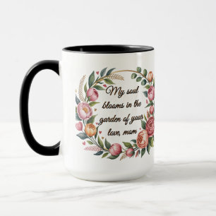 "Personalized Floral Mug with Heartfelt Message fo