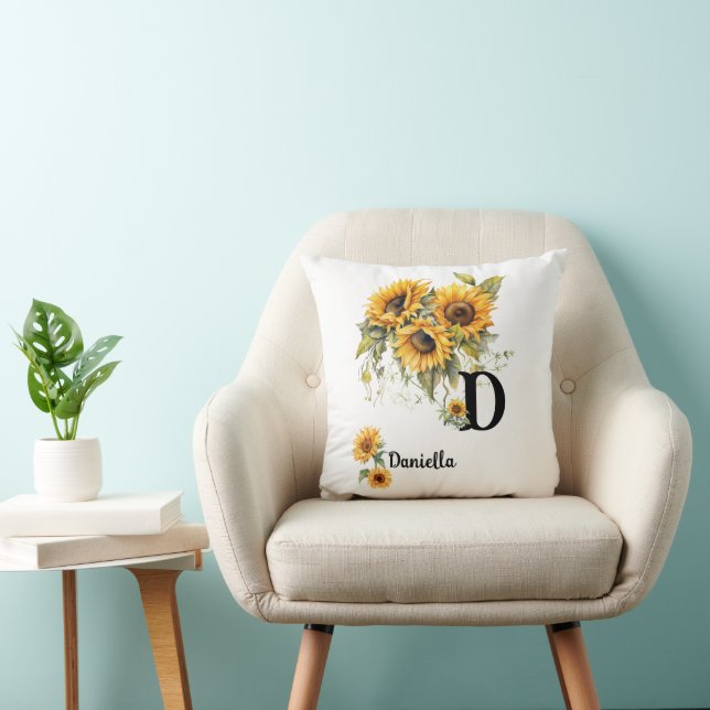 Personalized Floral Name Cushion (Chair)