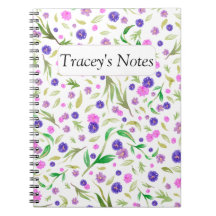 Personalized Floral Notebook – Custom Gift for Mom