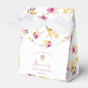 Personalized Floral Pattern Hot Air Balloon Favour Box