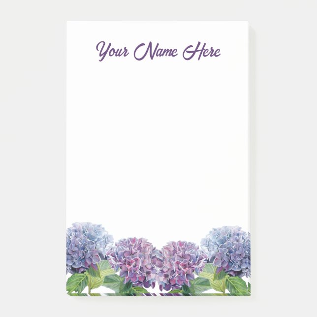Personalized Floral Post It Notes for Unique Gifts (Front)
