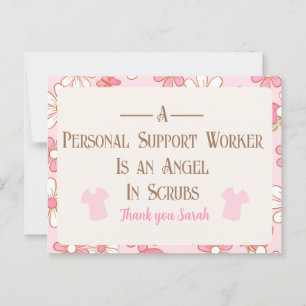 Personalized Floral PSW Postcard