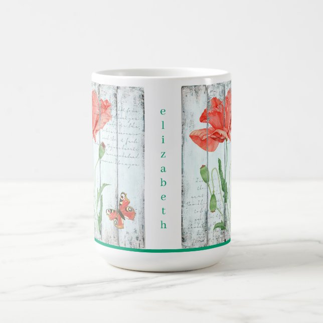 Personalized Floral Storyboard Coffee Mug (Center)