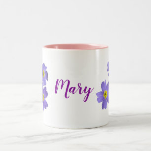 Personalized Floral Two-Tone Mug