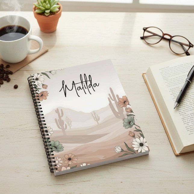 Personalized Floral & Western Desert Notebook (Creator Uploaded)