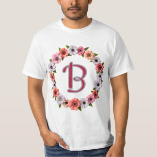 Personalized Floral Wreath Custom Name Botanical  T-Shirt
