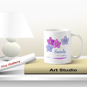 Personalized Flower Mugs