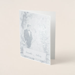 Personalized Foil Wedding Card