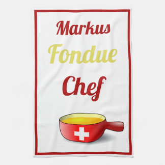  Personalized Fondue Chef Tea Towel