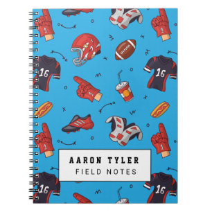 Personalized Football Balls Sports Notebook