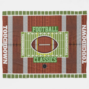 Personalized Football Classics Fleece Blanket