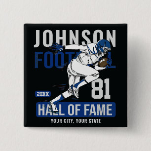 Personalized Football PLAYER Team NUMBER Sports 15 Cm Square Badge