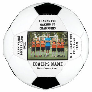 Personalized Football Team Coach with Photo Text