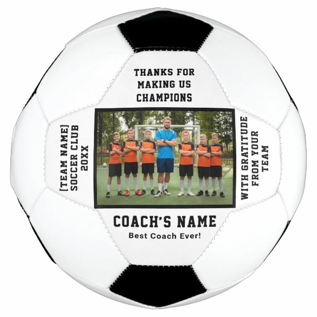 Personalized Football Team Coach with Photo Text (Front)